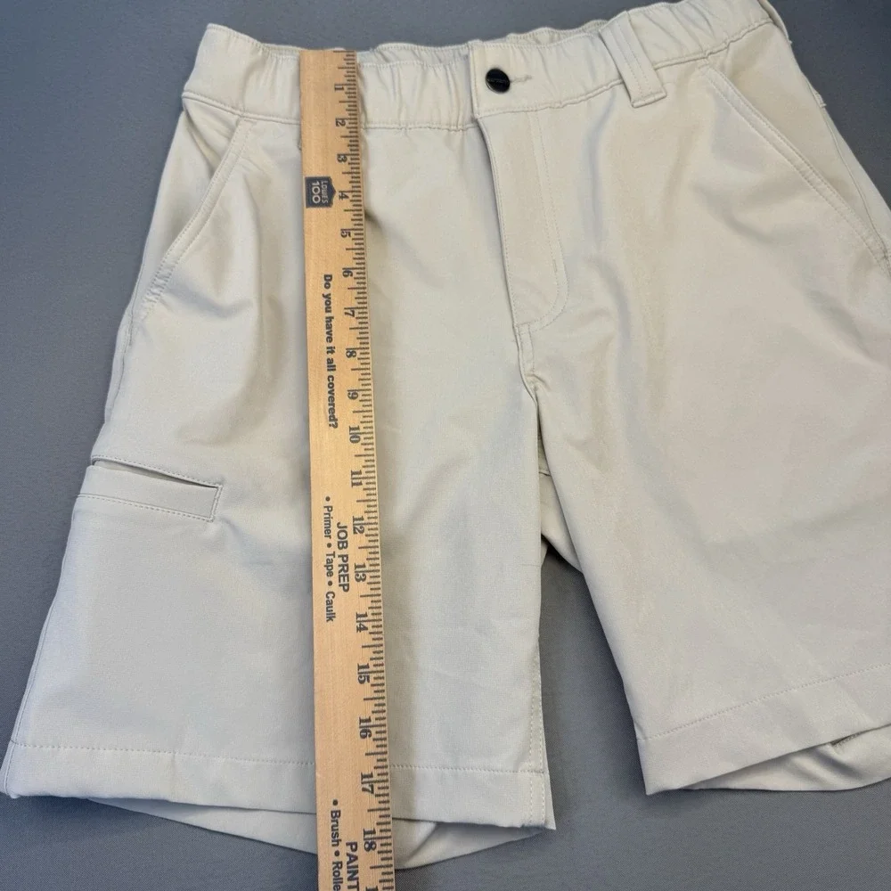 Carhartt Men's S Beige Solid Active Shorts Polyester/Elastane Stretch Pockets